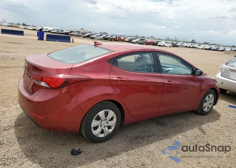 2016 Hyundai Elantra Se from USA, damaged, VIN 5NPDH4AE5GH763592